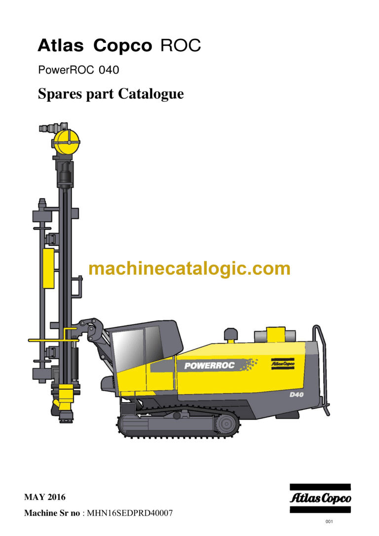 Atlas Copco PowerROC 040 Parts Catalog