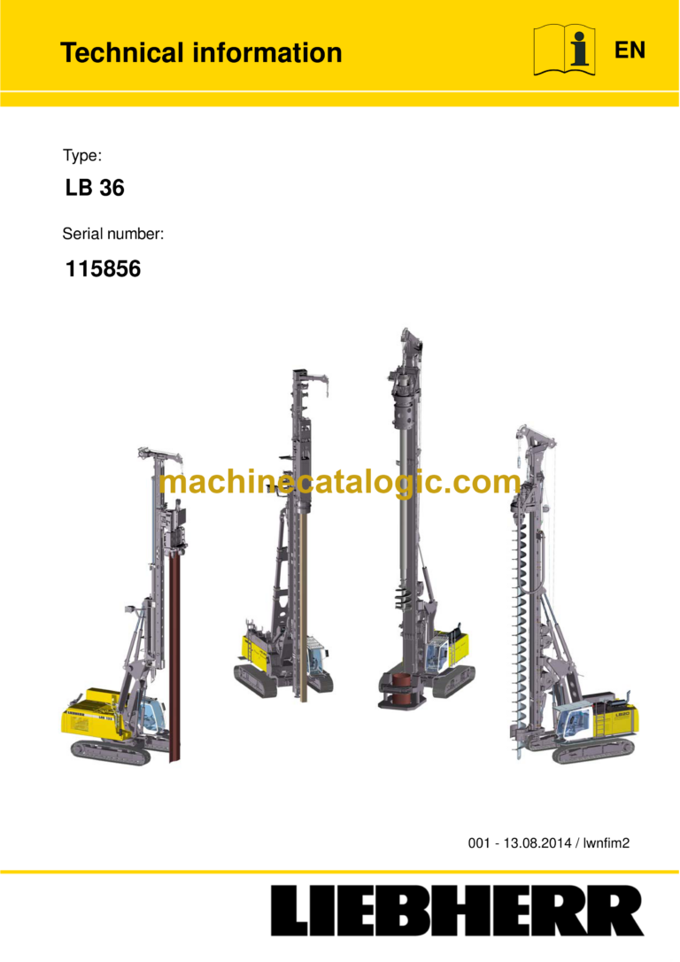 Liebherr LB36 Drilling Rig Technical Information (115856)