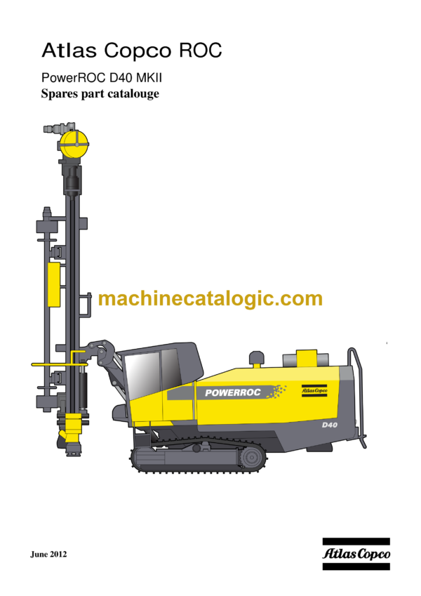 Atlas Copco PowerROC D40 MK-2 Parts Catalog