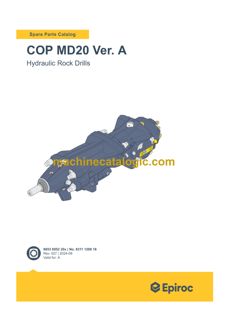 Epiroc COP MD20 Version A Hydraulic Rock Drills Parts Catalog