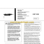 Atlas Copco COP1838 Version B Hydraulic Rock Drill Parts Catalog