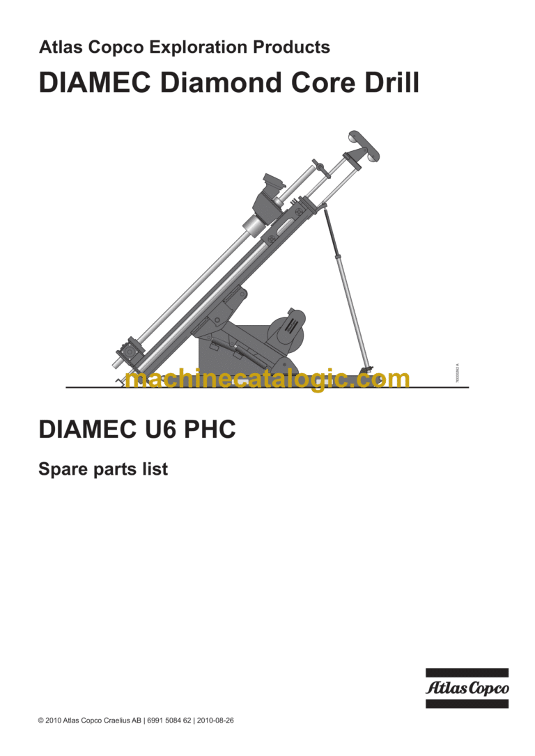 Atlas Copco Diamec U6 PHC Parts Catalog