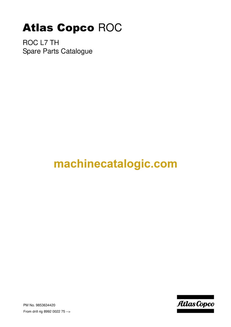 Atlas Copco ROC L7 TH Drilling Rig Parts Catalog