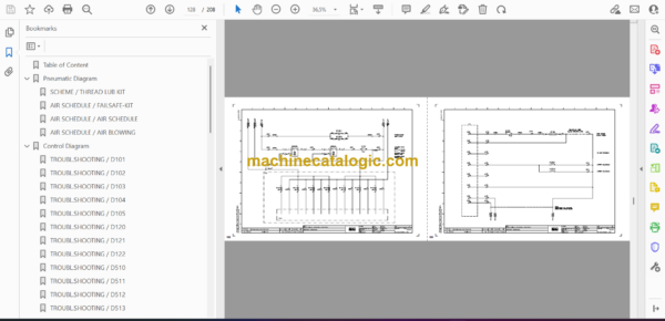 Atlas Copco Simba M6C Diagrams and Drawings Manual - Image 2