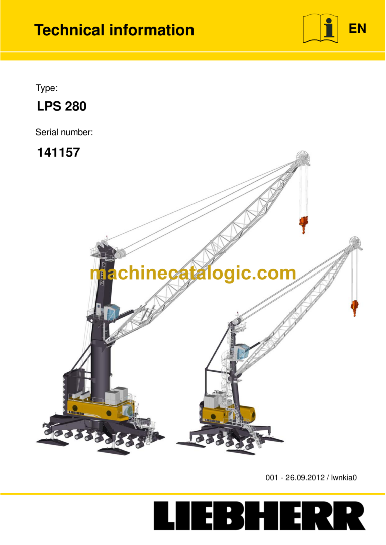 Liebherr LPS 280 Portal Slewing Crane Technical Information (141157)