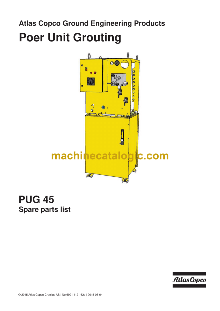 Atlas Copco PUG45 Parts Catalog