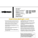 Atlas Copco COP 1019-1019HF COP 1022-1022HF COP 1025 Hydraulic Rock Drill Parts Catalog