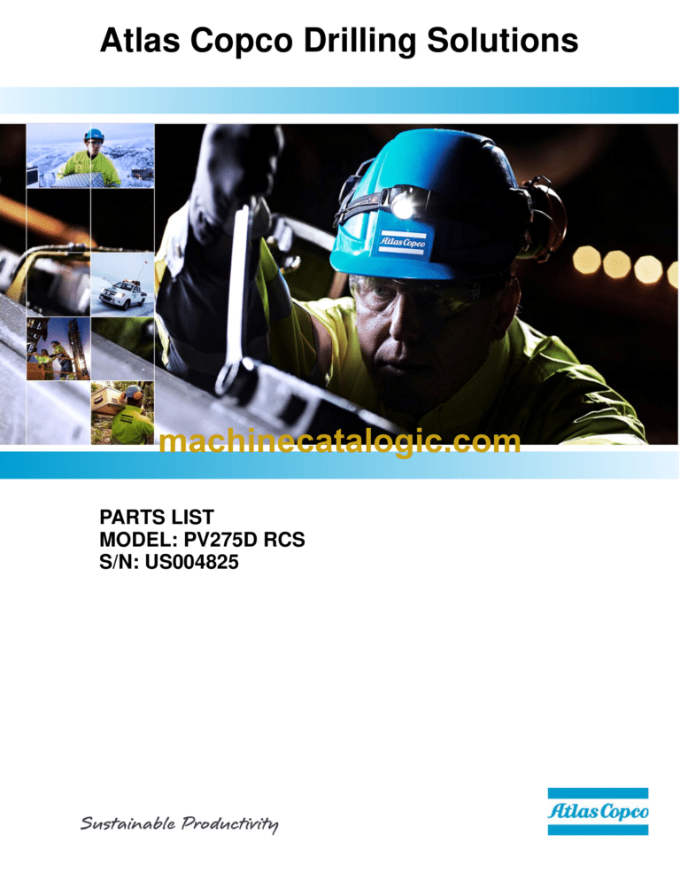 Atlas Copco PV275D RCS Pit Viper Parts Catalog