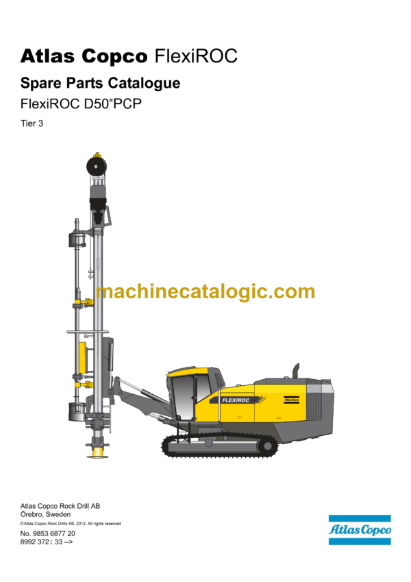 Atlas Copco FlexiROC D50 NAN Tier 3 Parts Catalog