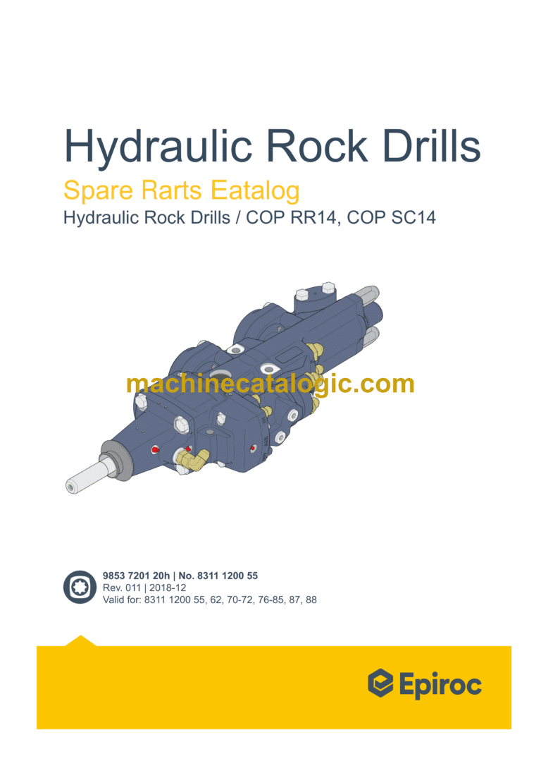Epiroc COP RR14, SC14 Hydraulic Rock Drills Parts Catalog