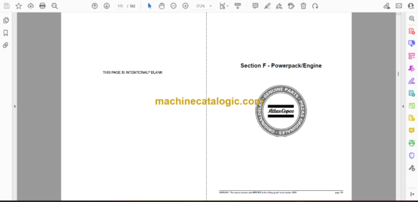 Atlas Copco DM25SP Rotary Blast Hole Rigs Parts Catalog - Image 2