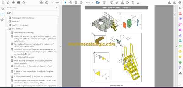 Atlas Copco PV275D RCS Pit Viper Parts Catalog - Image 2