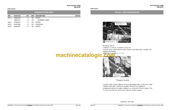 Atlas Copco DM25SP Rotary Blast Hole Rigs Parts Catalog - Image 3