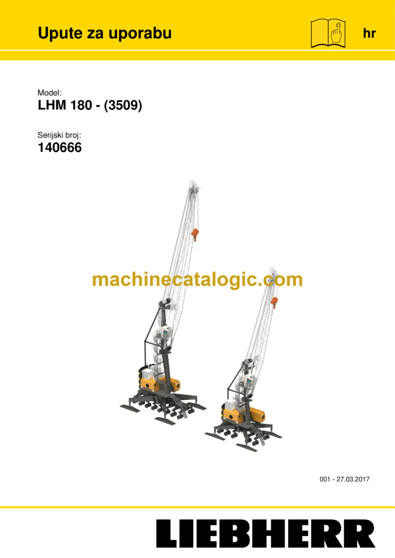 Liebherr LHM 180 (3509) Mobile Harbour Crane Operating Manual (140666)