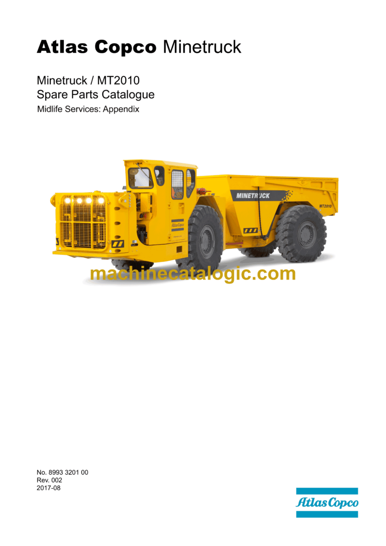 Atlas Copco Minetruck MT2010 Parts Catalog