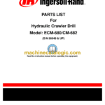 Atlas Copco ECM680, CM682 Hydraulic Crawler Drill Parts Catalog