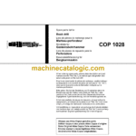 Atlas Copco COP 1028 Hydraulic Rock Drill Parts Catalog