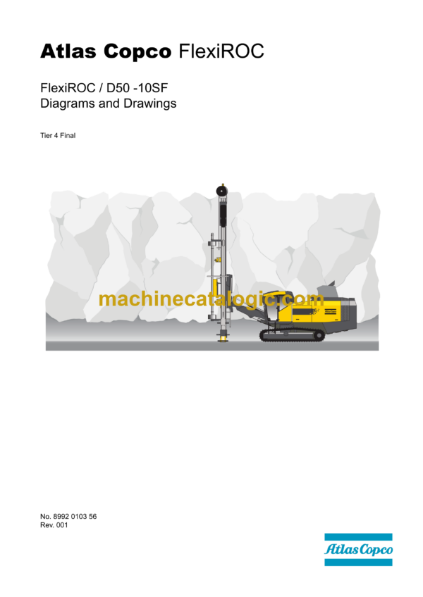 Atlas Copco FlexiROC D50-10SF Tier 4 Final Diagrams and Drawings Manual