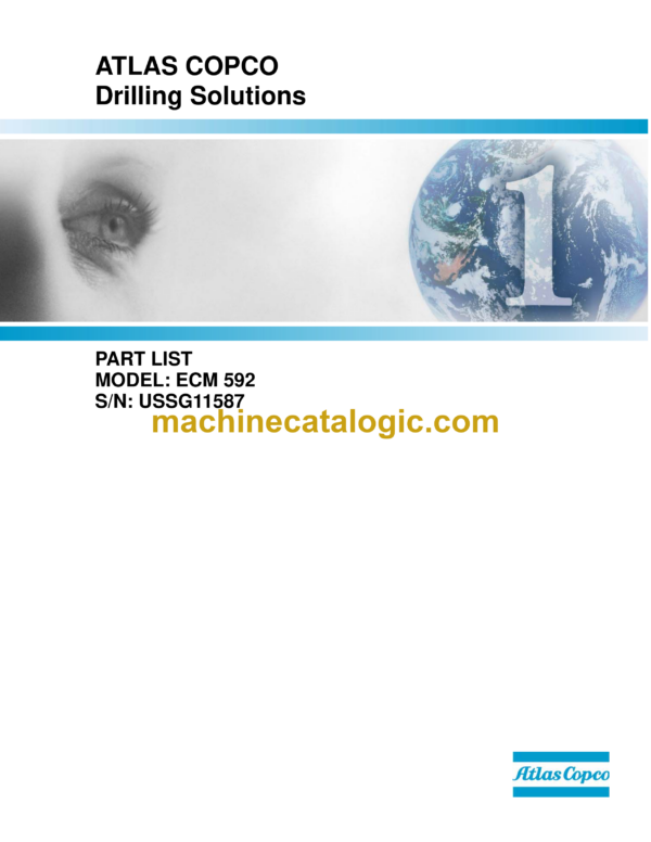 Atlas Copco ECM 592 Hydraulic Crawler Drill Parts Catalog