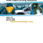 Atlas Copco RD20 Surface Rock Drill Parts Catalog