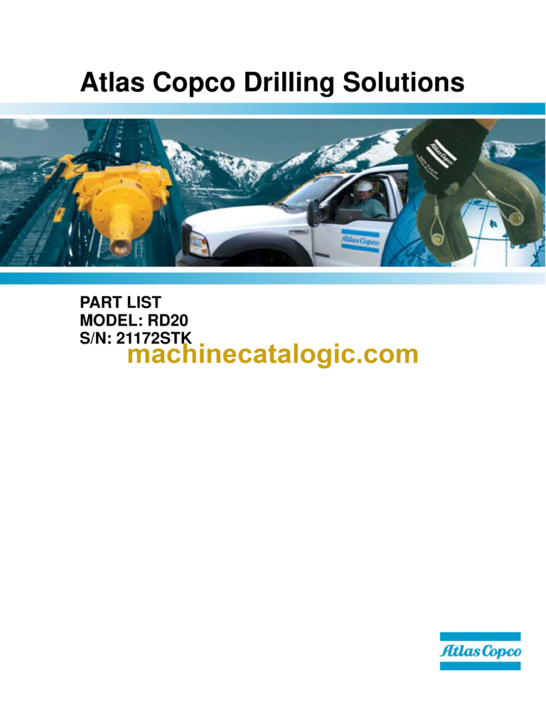 Atlas Copco RD20 Surface Rock Drill Parts Catalog