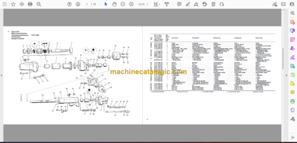 Atlas Copco COP 1028 Hydraulic Rock Drill Parts Catalog - Image 2