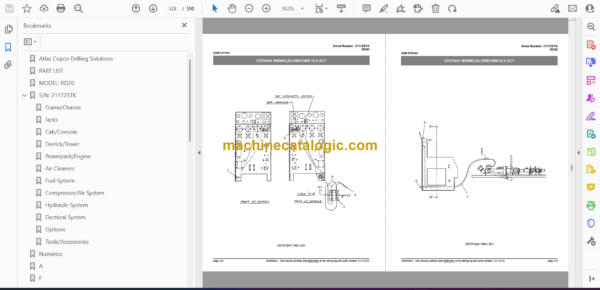 Atlas Copco RD20 Surface Rock Drill Parts Catalog - Image 2