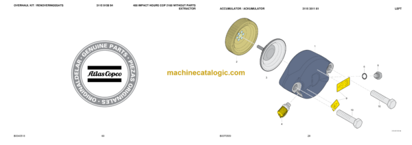 Atlas Copco COP 2160 Version B Hydraulic Rock Drill Parts Catalog - Image 3