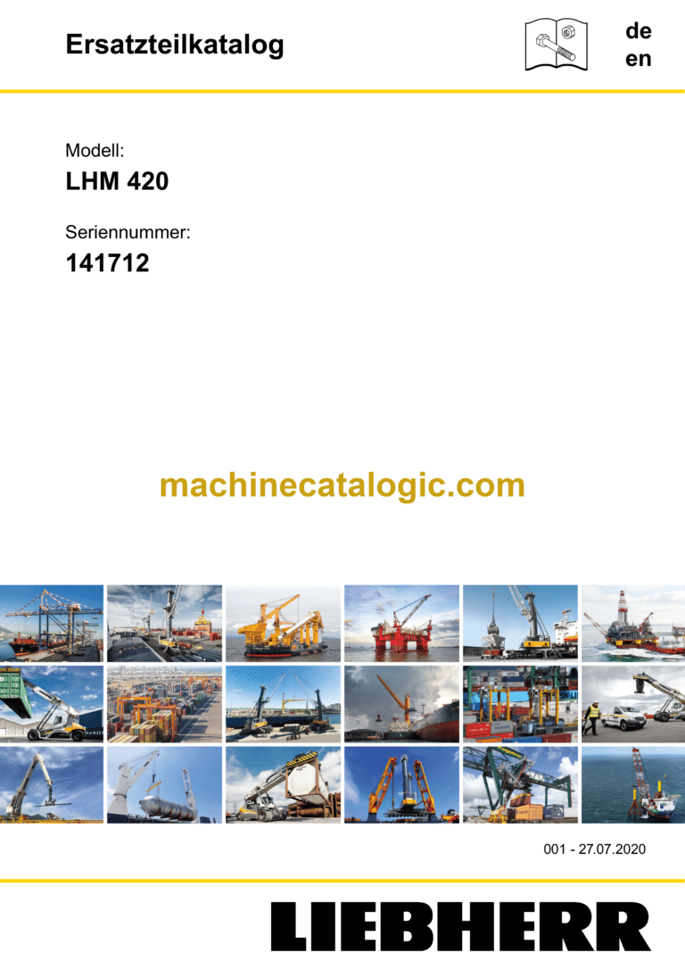 Liebherr LHM 420 Mobile Harbour Crane Spare Parts Catalog (141712)