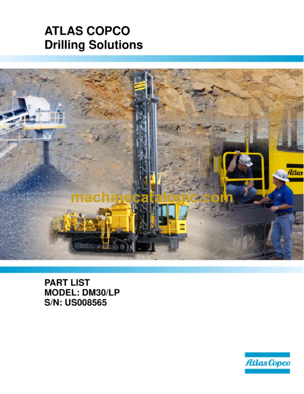 Atlas Copco DM30LP Rotary Blast Hole Rigs Parts Catalog