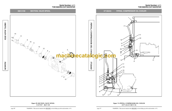 Atlas Copco T3W 900HR2 CAT-NAVISTAR Water Well Drill Parts Catalog - Image 4
