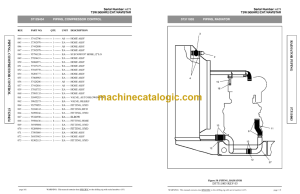 Atlas Copco T3W 900HR2 CAT-NAVISTAR Water Well Drill Parts Catalog - Image 3
