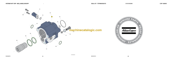 Atlas Copco COP 1838HD Version E Hydraulic Rock Drill Parts Catalog - Image 4
