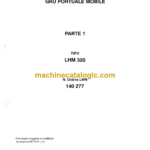 Liebherr LHM 320 Mobile Harbour Crane Gru Portuale Mobile Manuale di Servizio & Di Manutenzione (IT)