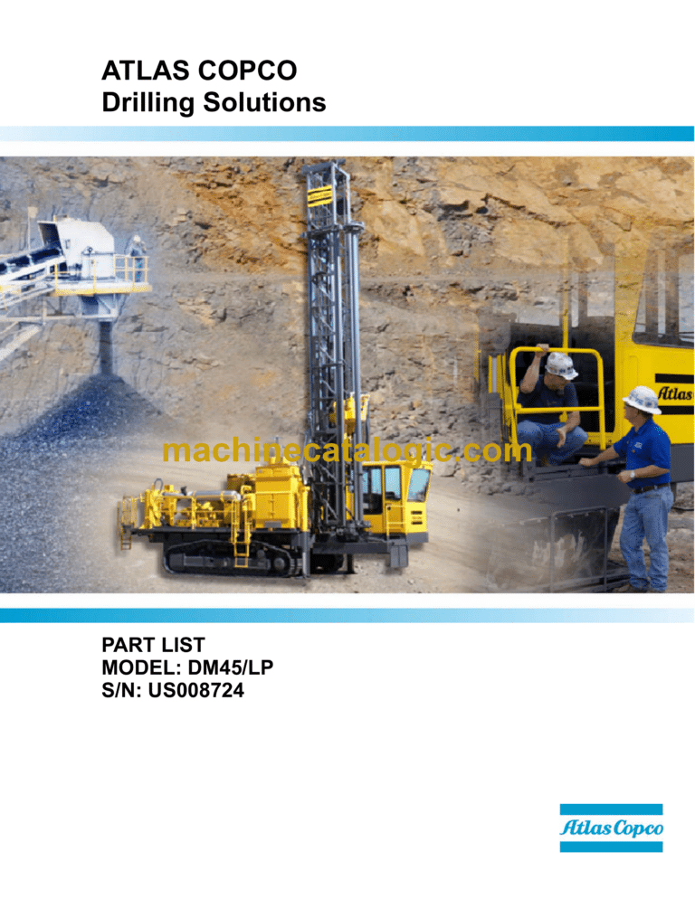 Atlas Copco DM45LP Rotary Blast Hole Rigs Parts Catalog