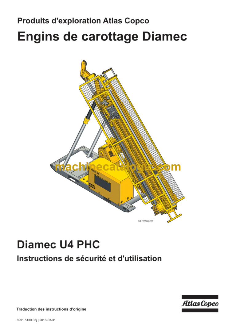 Atlas Copco Diamec U4 PHC Parts Catalog