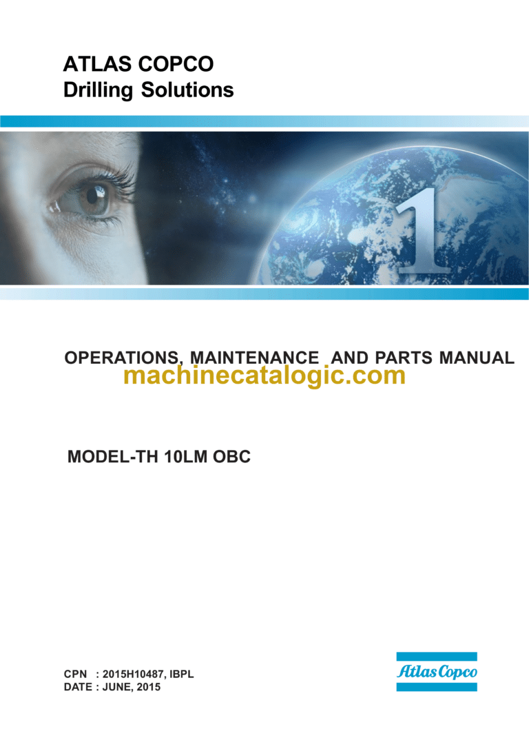 Atlas Copco TH 10LM OBC Water Well Drills Operations, Maintenance and Parts Manual