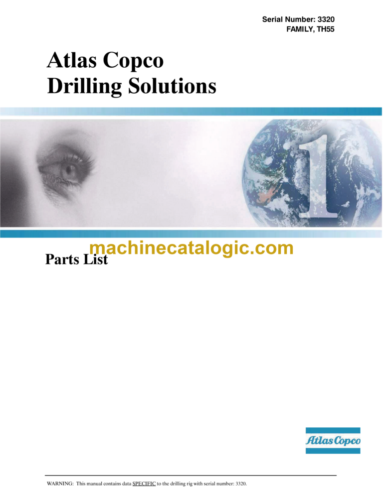 Atlas Copco TH55 Water Well Drills Parts Catalog