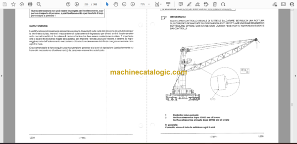 Liebherr LHM 320 Mobile Harbour Crane Gru Portuale Mobile Manuale di Servizio & Di Manutenzione (IT) - Image 2