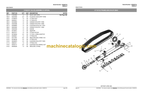 Atlas Copco DM45LP Rotary Blast Hole Rigs Parts Catalog - Image 3