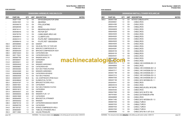 Atlas Copco PV235D RCS Pit Viper Parts Catalog - Image 4