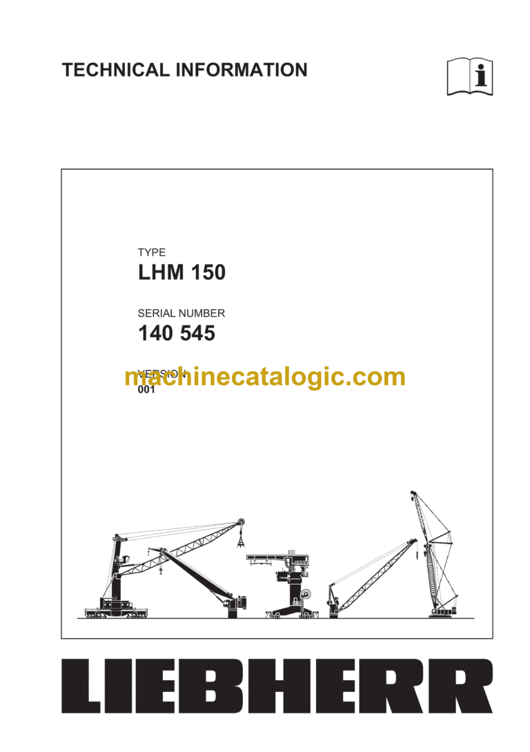 Liebherr LHM 150 Mobile Harbour Crane Technical Information (SN140545)