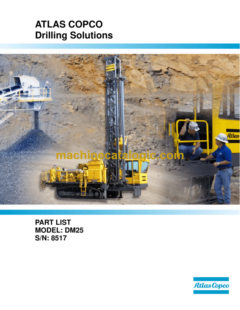 Atlas Copco DM25 Rotary Blast Hole Rigs Parts Catalog
