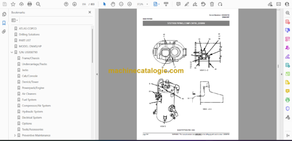 Atlas Copco DM45HP Rotary Blast Hole Rigs Parts Catalog - Image 4