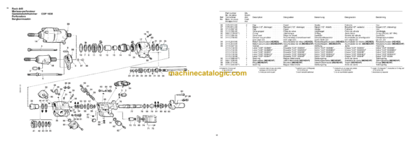 Atlas Copco COP 1838 Hydraulic Rock Drill Parts Catalog - Image 4