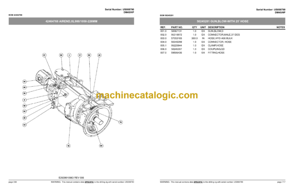 Atlas Copco DM45HP Rotary Blast Hole Rigs Parts Catalog - Image 3