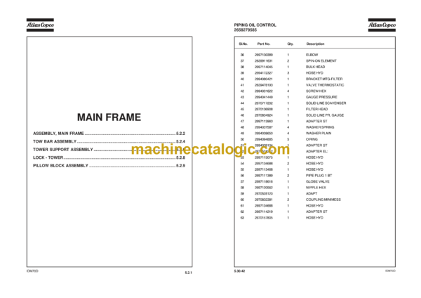 Atlas Copco IDM70D Drill Rig Parts Catalog - Image 2