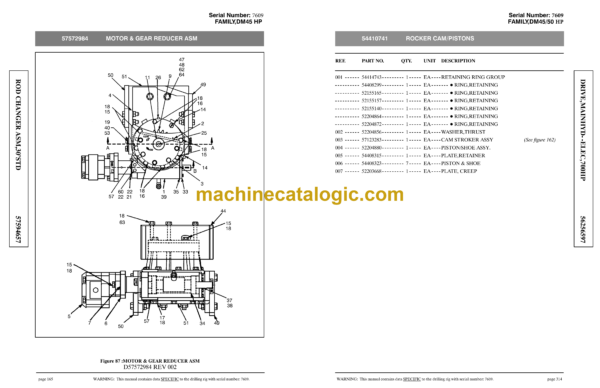 Atlas Copco DM45HP, DM50HP Rotary Blast Hole Rigs Parts Catalog - Image 4