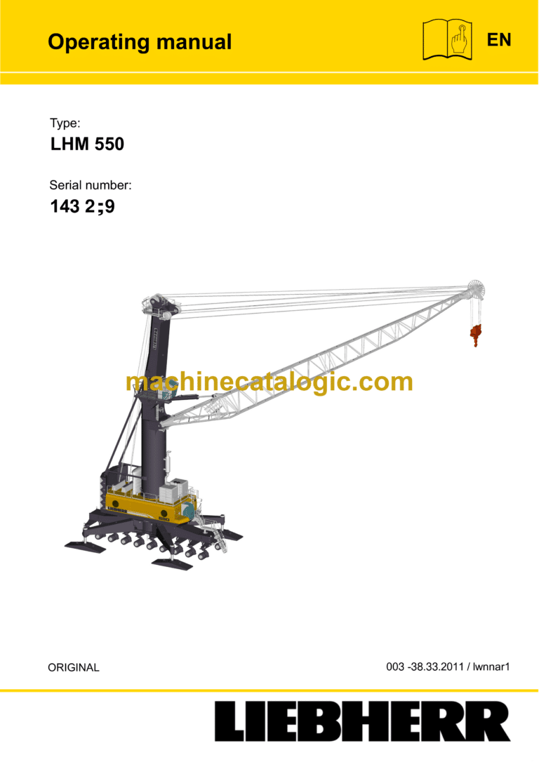 Liebherr LHM 550 Mobile Harbour Crane Operating Manual (2011)