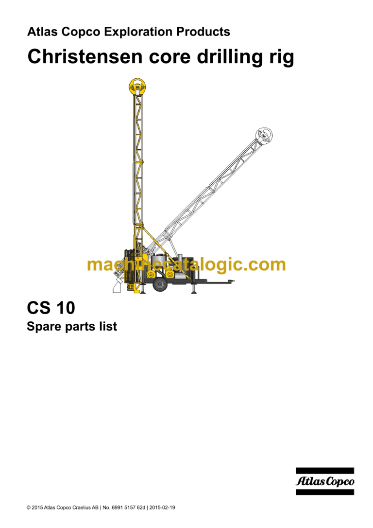 Atlas Copco Christensen CS10 Parts Catalog